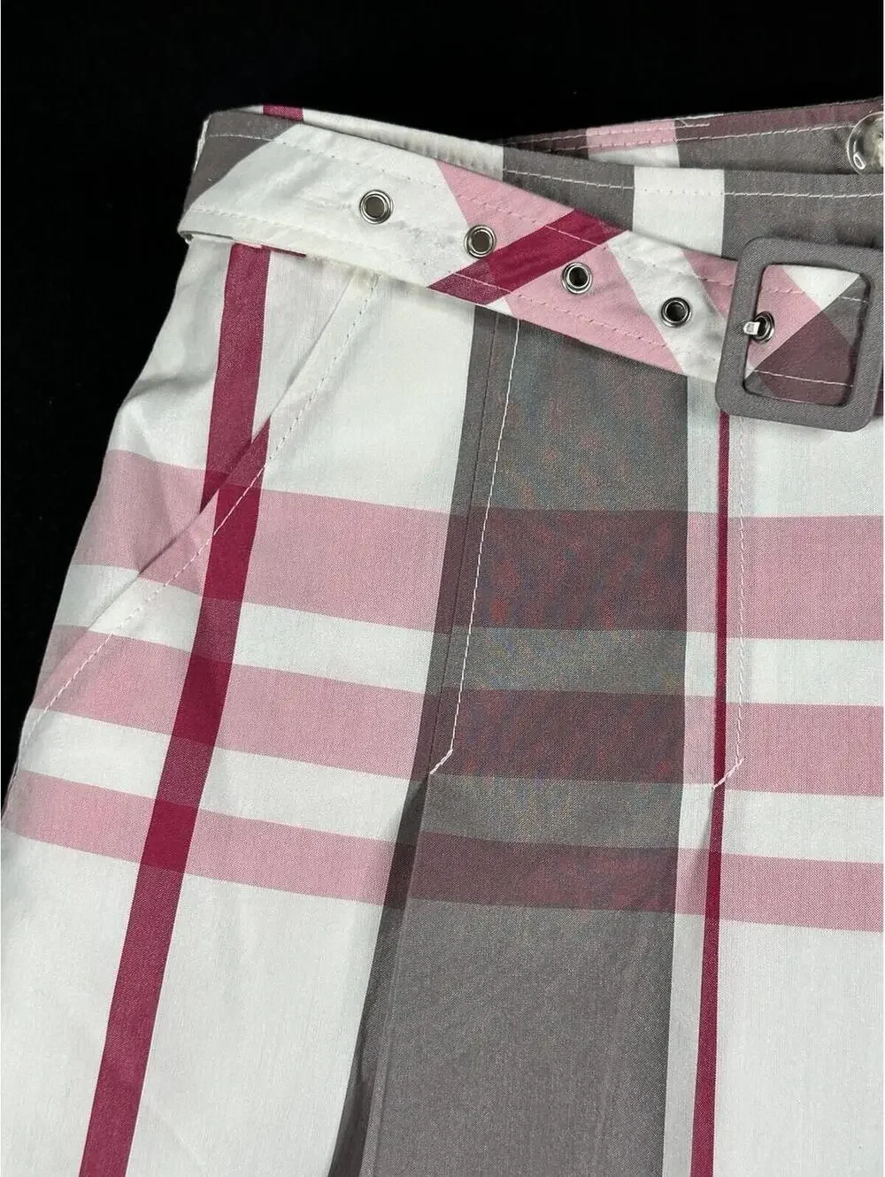 🌸✨ Daniel Hechter Paris Plaid Belted A-Line Skirt ✨🌸
